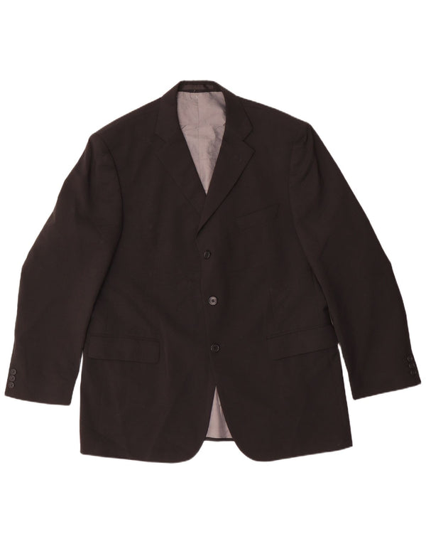 Marks & Spencer Herre 3-knaps blazerjakke UK 44 XL Sort Polyester