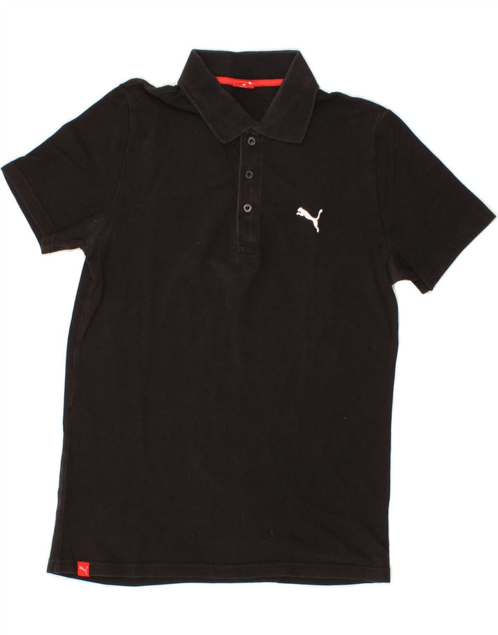 PUMA Mens Polo Shirt Medium Black Cotton Vintage Puma and Second-Hand Puma from Messina Hembry 