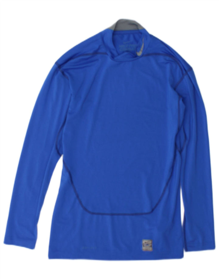 Nike Herre Dri Fit Top Langærmet Lille Blå Polyester