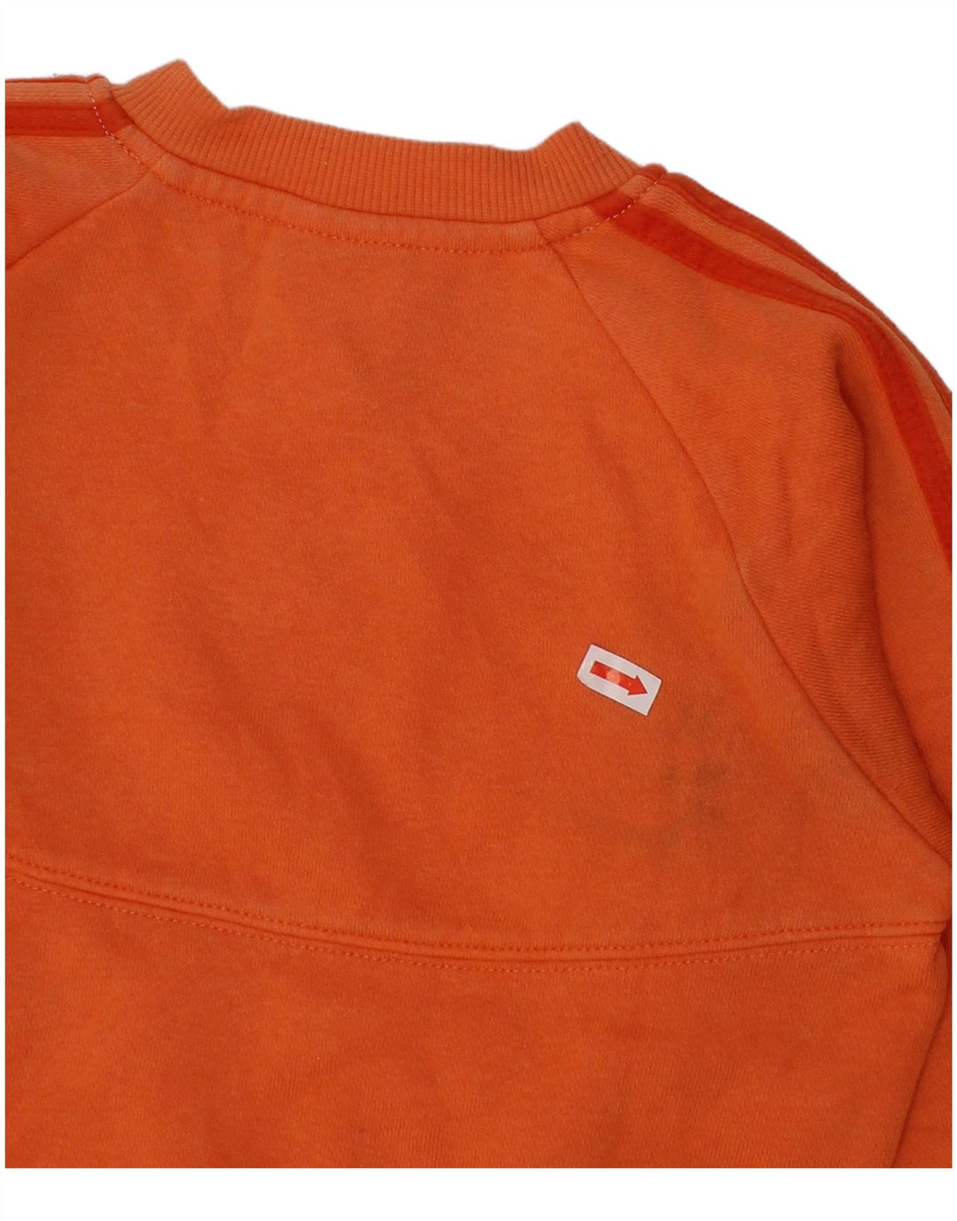 ADIDAS Baby Girls Sweatshirt Jumper 12-18 måneder Orange Colourblock Bomuld