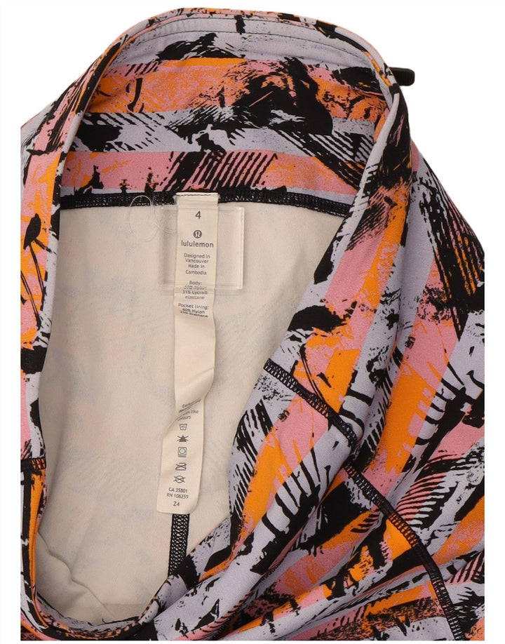 LULULEMON Womens Abstract Pattern Leggings US 4 Small Multicoloured Sports