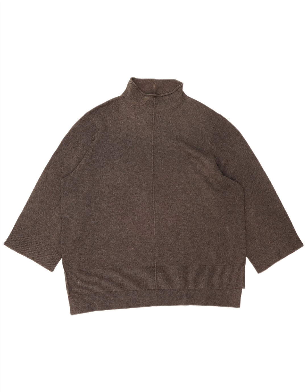 French Connection Dame Turtle Neck Jumper Sweater UK 18 XL Grå