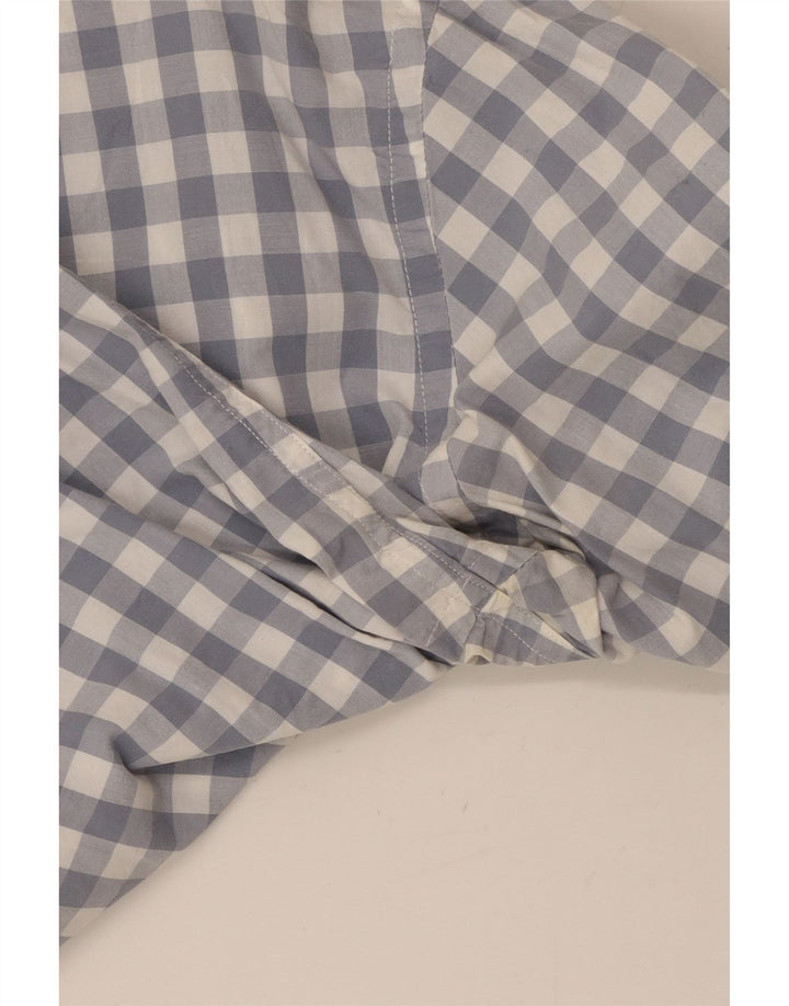 J. CREW Mens Slim Shirt Large Navy Blue Gingham Cotton Vintage J. Crew and Second-Hand J. Crew from Messina Hembry 