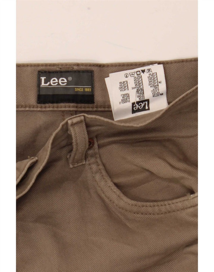 Lee Mens Brooklyn Straight Jeans W34 L33 Beige Bomuld