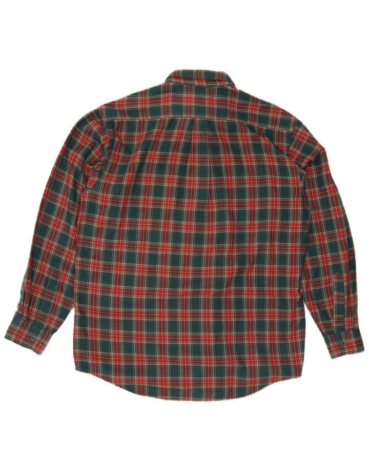 Antartex herre flannelskjorte str. 16 1/2 Large grøn ternet polyester