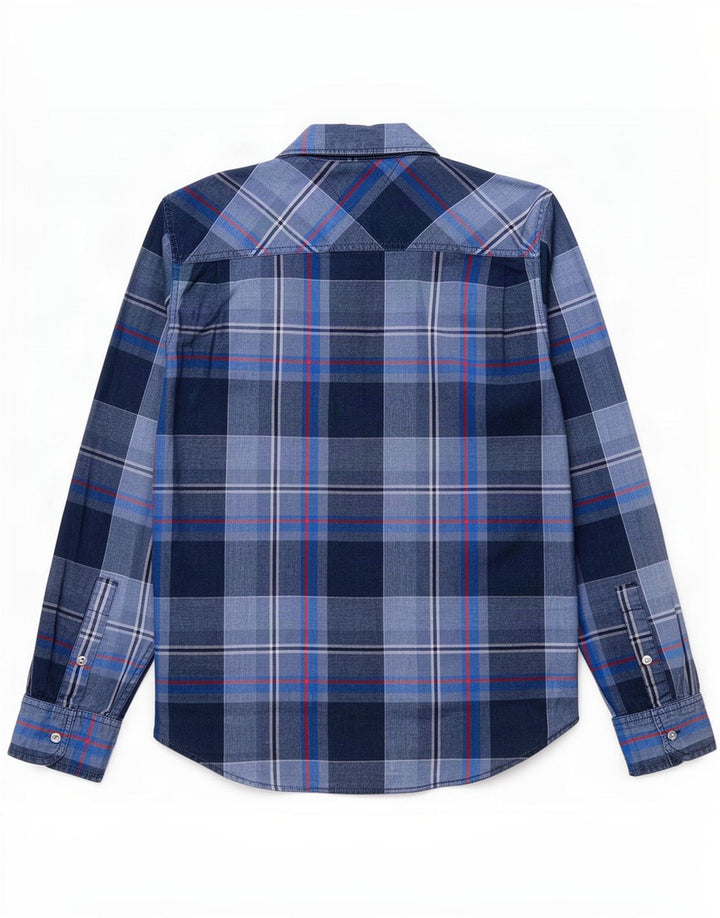 Tommy Hilfiger Herreskjorte Stor Blå Plaid Bomuld