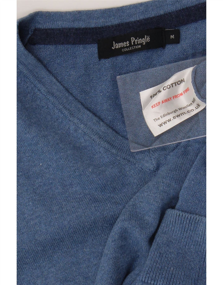 JAMES PRINGLE Mens Vest Tank Top Medium Navy Blue Cotton