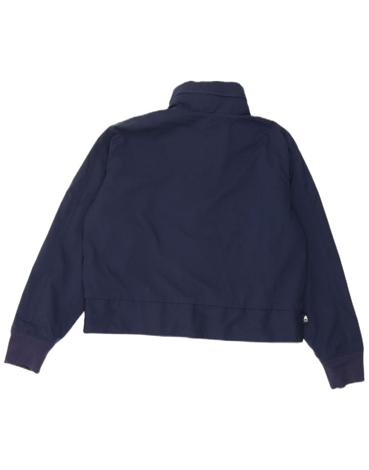 NIKE Crop regnjakke med hætte til kvinder US 8/10 Medium marineblå polyester