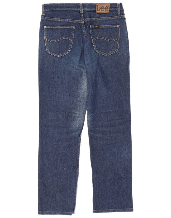 Lee Mens Brooklyn Straight Jeans W34 L34 Blå Bomuld