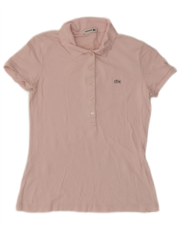 Lacoste Dame Polo Shirt Størrelse 36 Lille Pink Bomuld