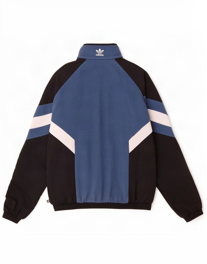 Adidas Herre Pullover Træningsdragt Top Jakke Lille Blå Colourblock Polyester
