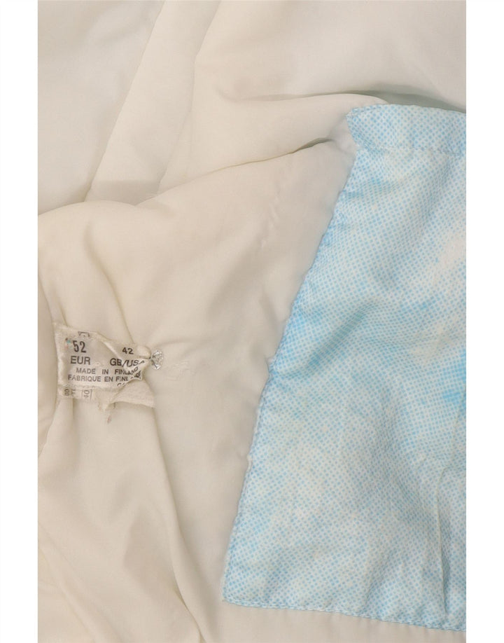 Vintage Herre Windbreaker Jacket UK 42 XL Blue Tie Dye Polyamid Retro