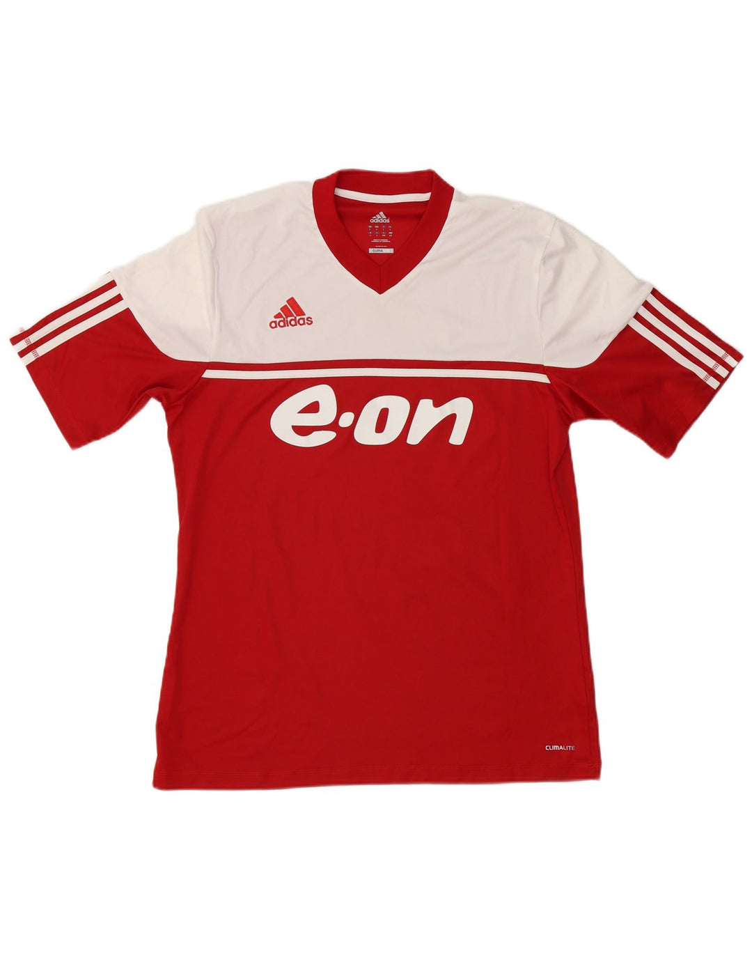 ADIDAS Mens Graphic T-Shirt Top Large Red Colourblock Polyester
