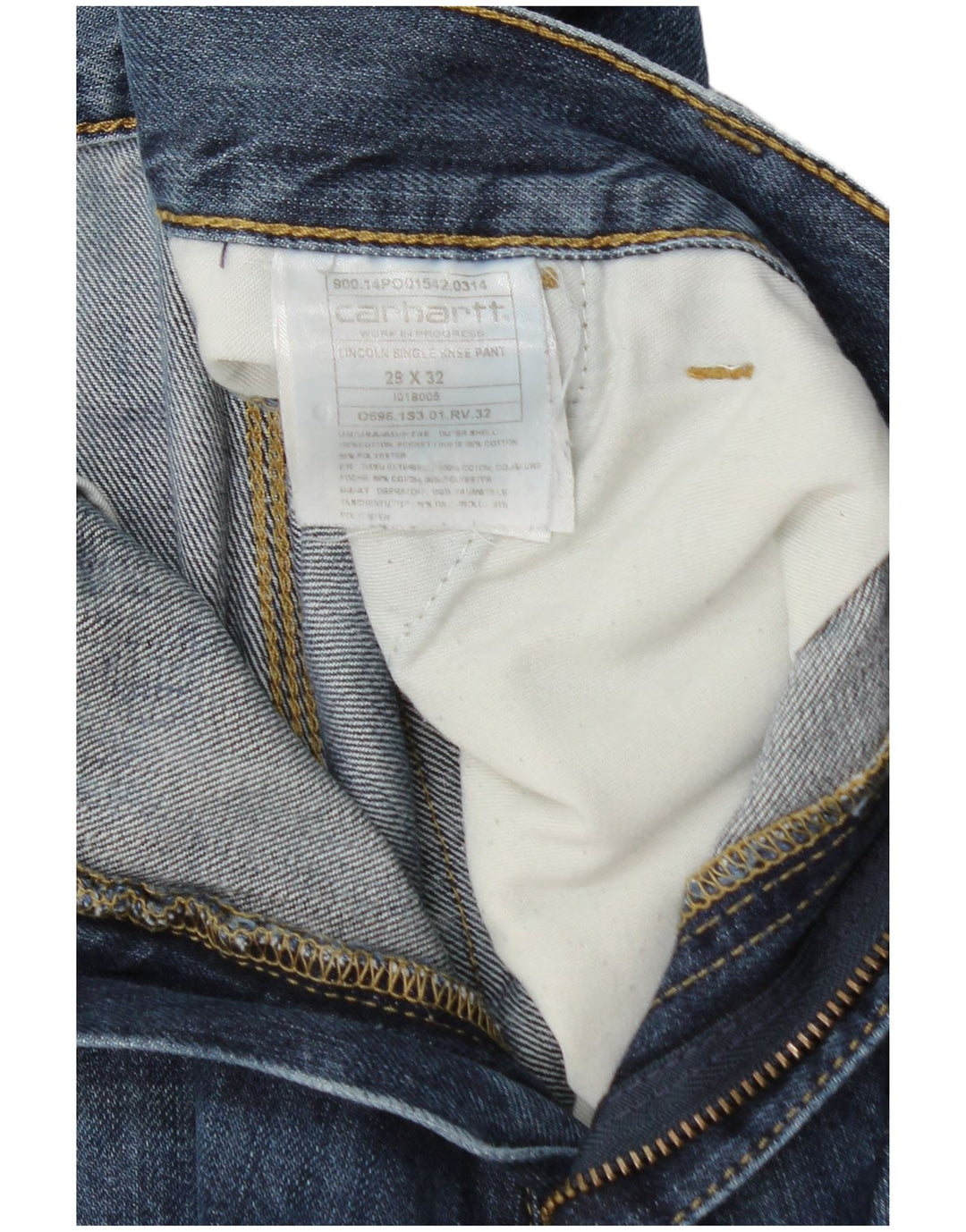 CARHARTT Womens Cargo Slim Jeans W28 L32 Blue Cotton
