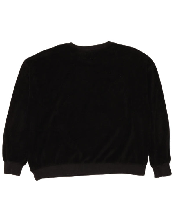 PEPE JEANS Dame Oversized Grafisk Sweatshirt Jumper UK 18 XL Sort