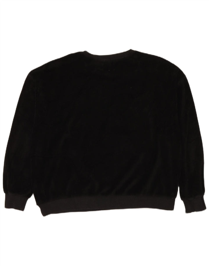 PEPE JEANS Dame Oversized Grafisk Sweatshirt Jumper UK 18 XL Sort