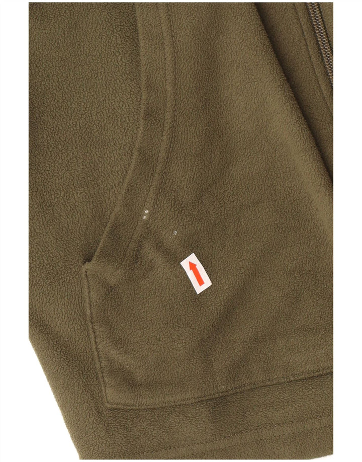 MOUNTAIN WAREHOUSE Mens Fleece Jacket UK 38 Medium Khaki Polyester