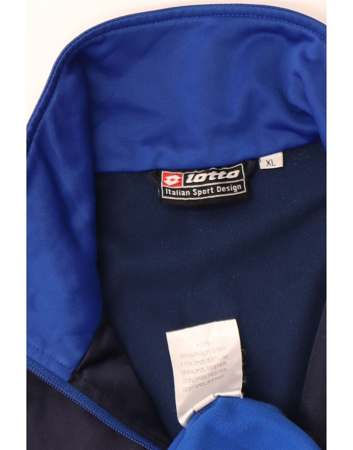 LOTTO Træningsdragt til mænd Topjakke XL Blå Colourblock Polyester