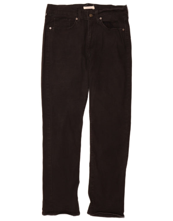 Levi's Dame Klassiske Straight Jeans US 10 Large W30 L30 Sort Bomuld