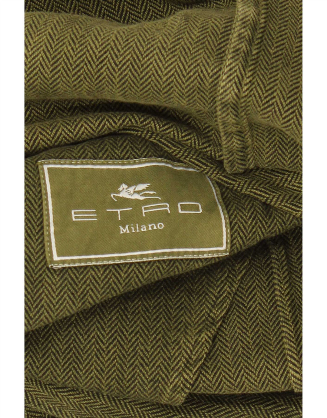 Etro Herre 3-knaps blazerjakke IT 48 Medium Green Herringbone