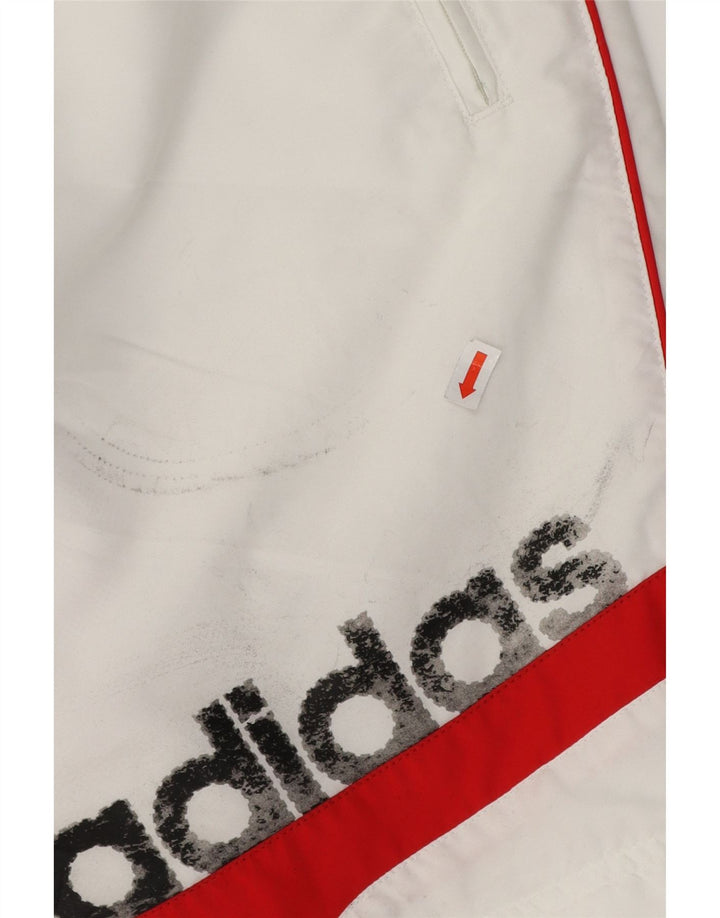 ADIDAS Boys Graphic Sport Shorts 11-12 Years  White Colourblock Polyester