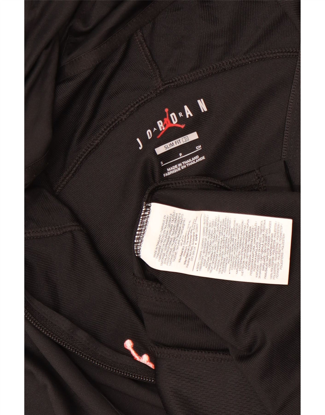 Jordan Herre Paris Saint- Germain Slim Fit Hættetrøje Sweater med lynlås lille sort