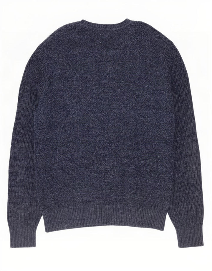 Gap Herre Crew Neck Jumper Sweater Medium Navy Blue Bomuld