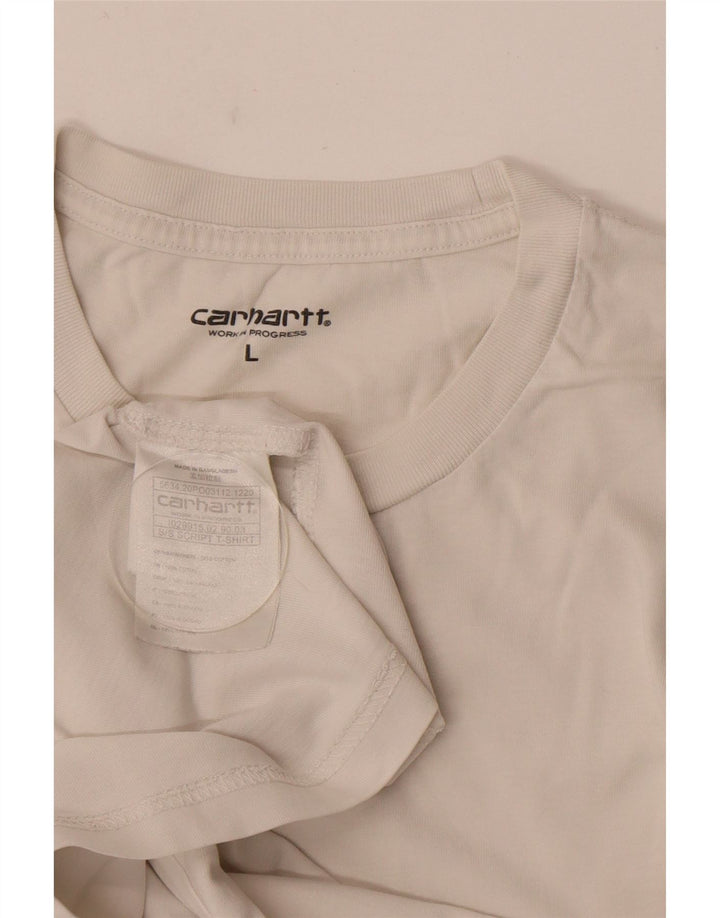 CARHARTT Herre grafisk T-shirt Top Stor hvid bomuld