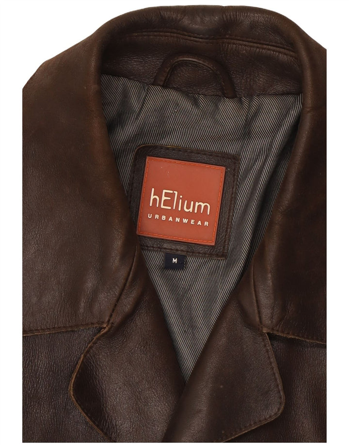 Helium Herre Læderjakke UK 38 Medium Brun