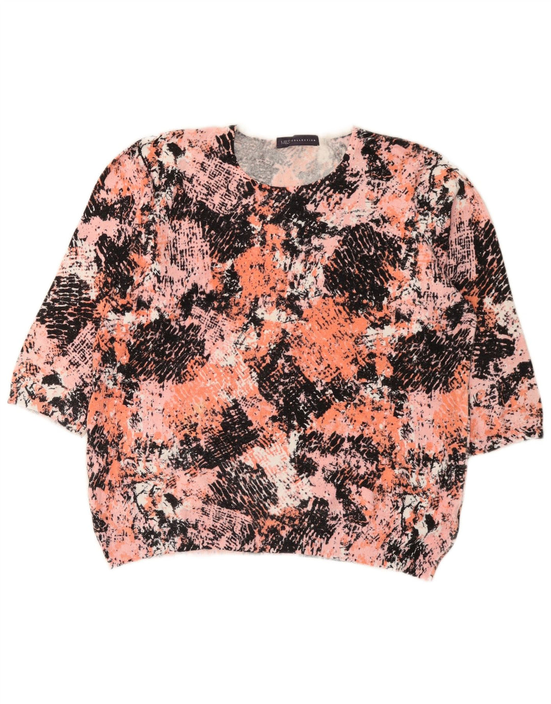 Marks & Spencer Dame abstrakt mønster Rundhals sweater UK 16 Larg