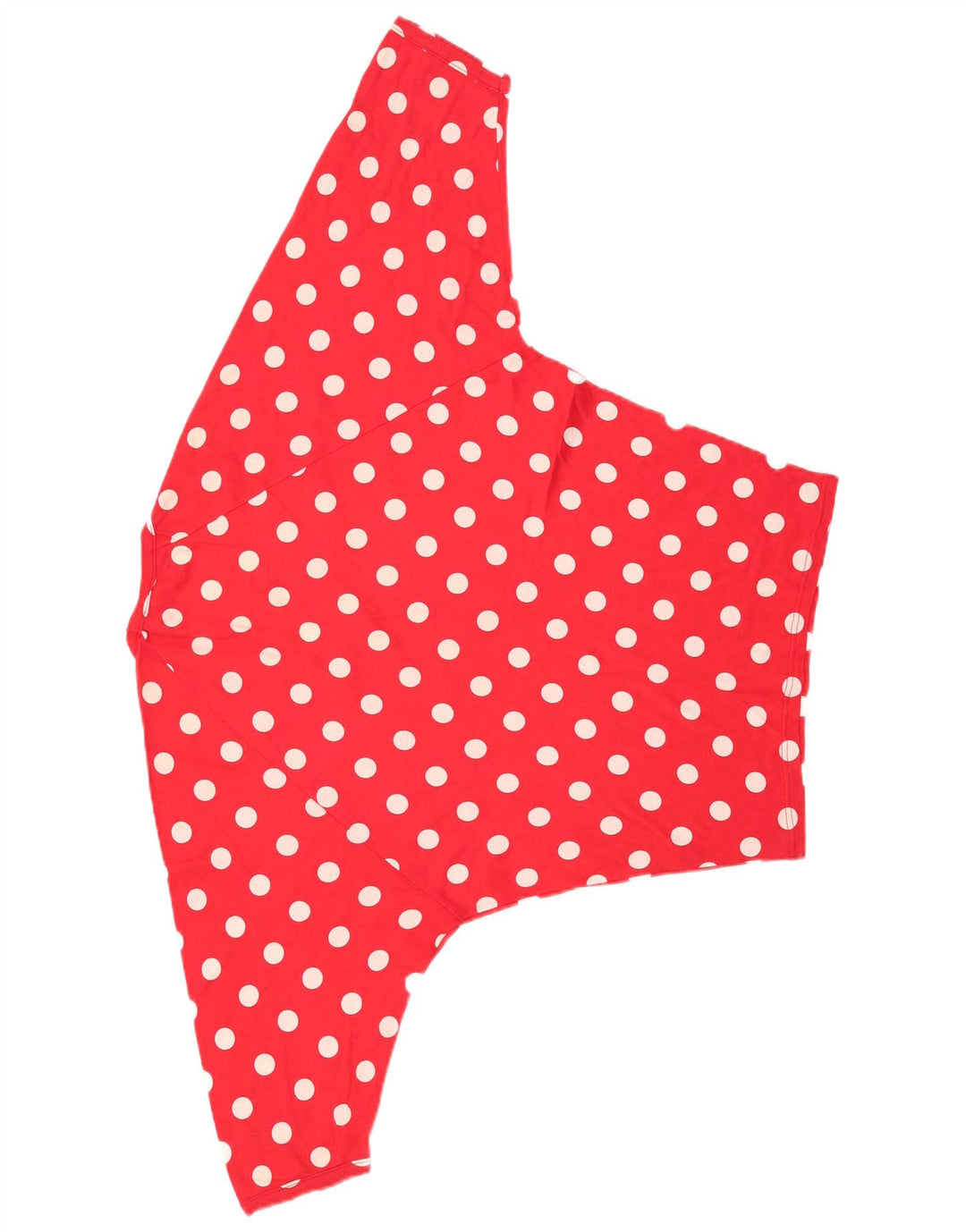 BENETTON Dame Oversized Batwing Top 3/4 ærmer UK 10 Small Red Polka Dot