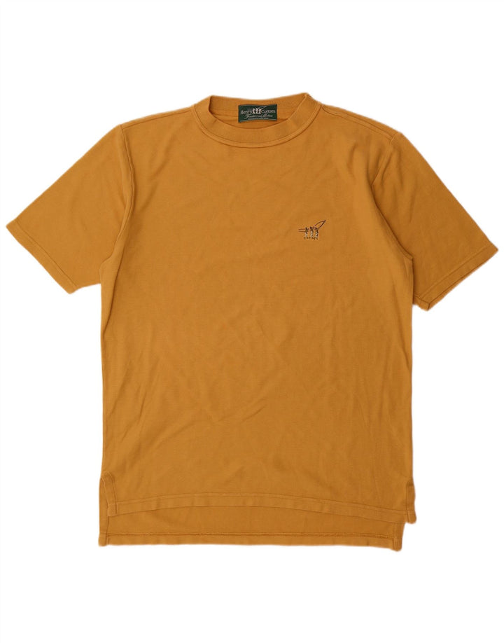 Henry Cottons Herre T-shirt Top Medium Gul Bomuld