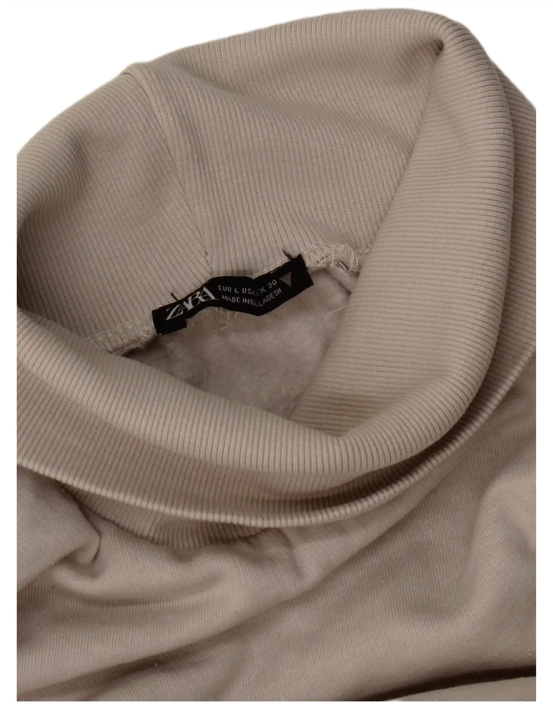 Zara Dame Rullehals Sweatshirt Jumper UK 14 Medium Grey
