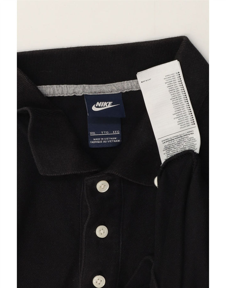 NIKE Poloshirt til mænd 2XL sort bomuld