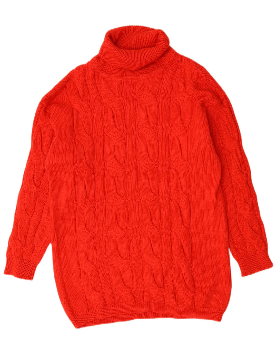 Vintage Dame Roll Neck Jumper Sweater UK 16 Large Red