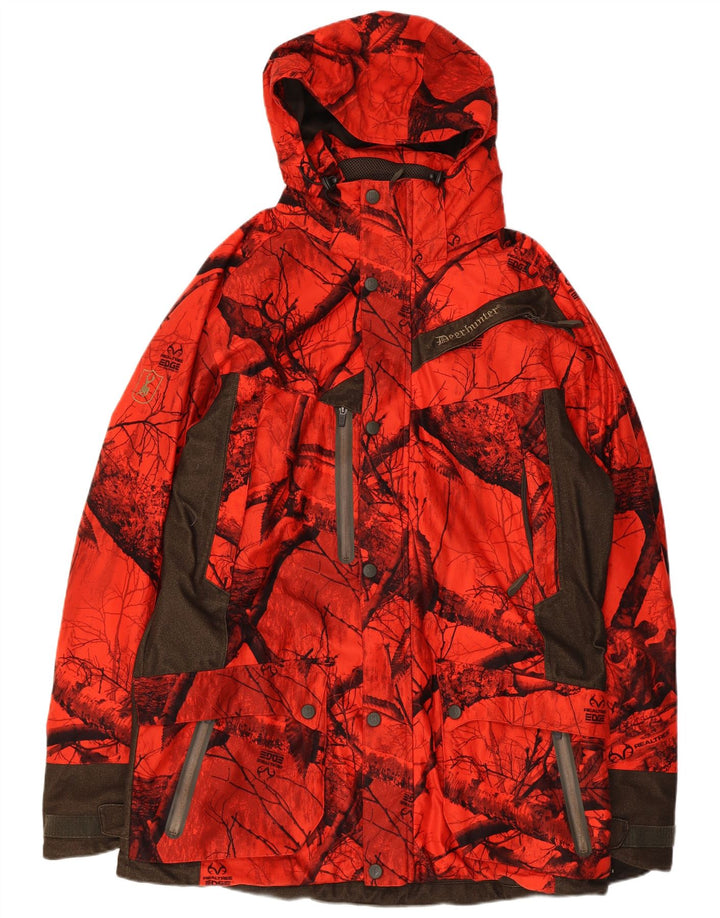 Deerhunter Herre Hooded Windbreaker Jacket EU 56 3XL Rød Camouflage