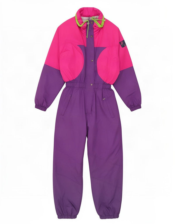 Dubin Dame Ski Jumpsuit UK 16 Large Purple Colourblock Polyester