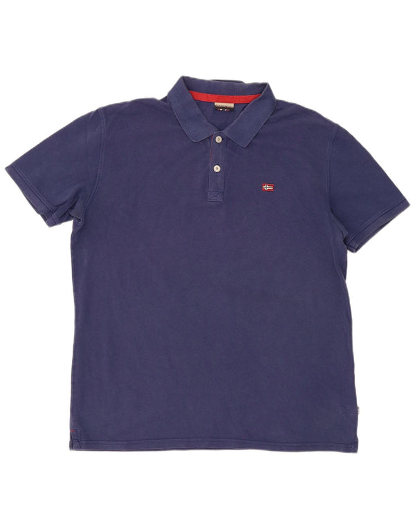 Napapijri Herre Geographic Polo Shirt 2XL Blå Bomuld