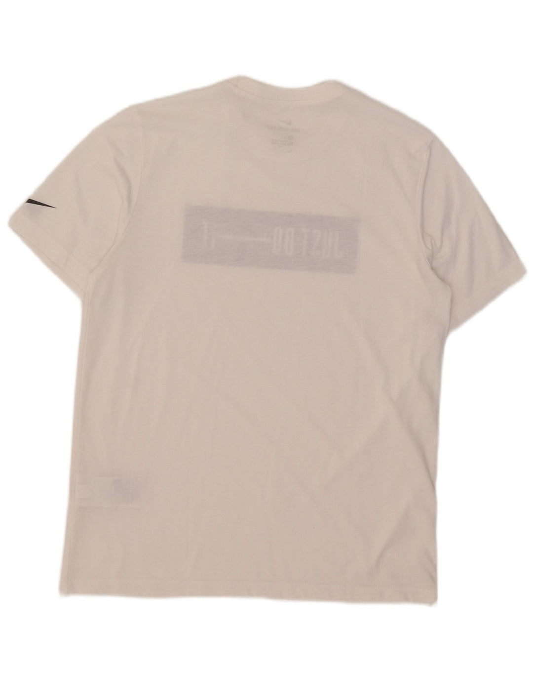 Nike Herre Dri Fit grafisk T-shirt Top Medium Hvid Bomuld