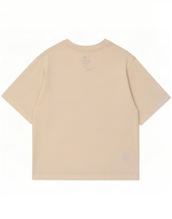 Nike Dame Loose Fit T-Shirt Top UK 10 Small Off White Cotton