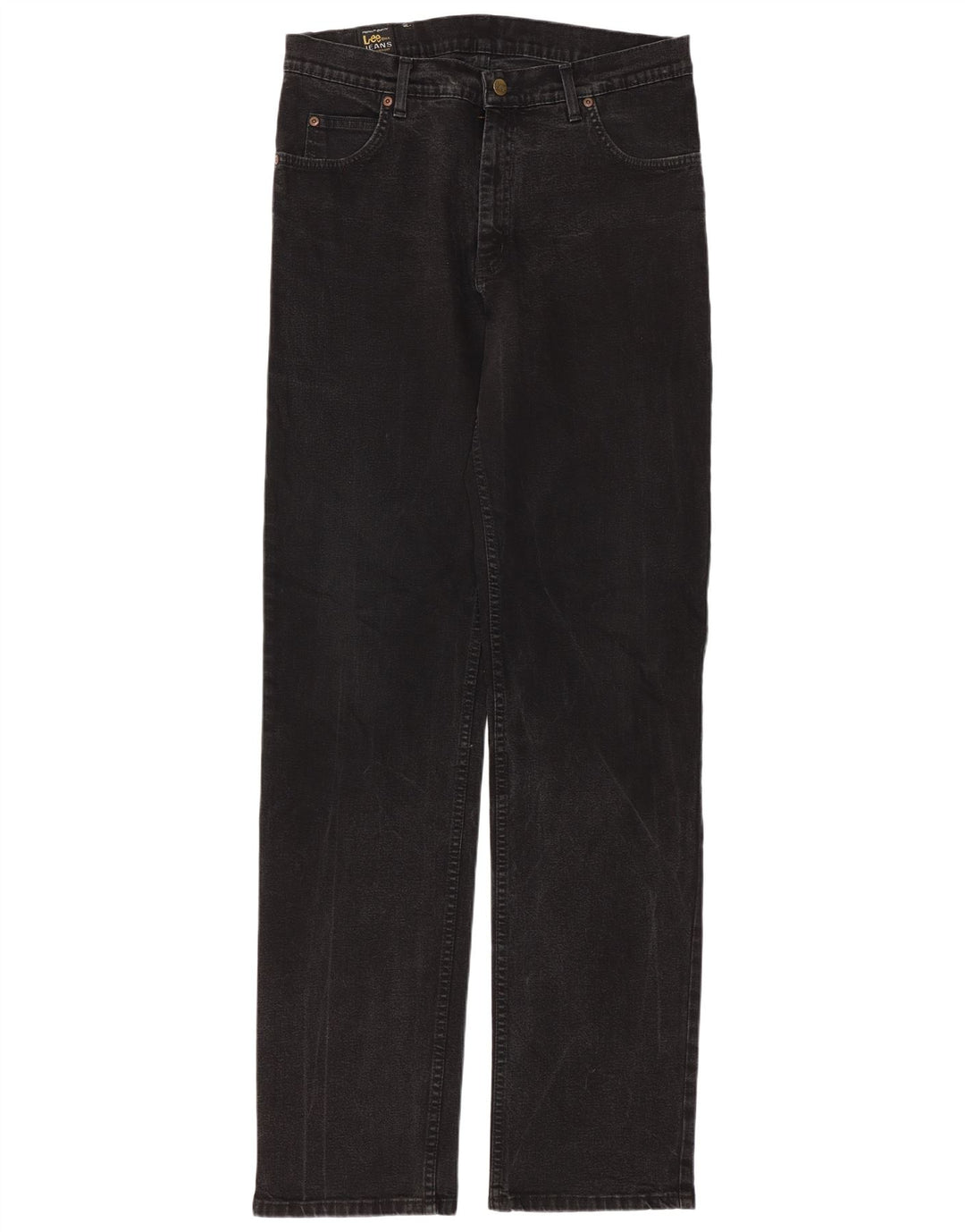 Lee Dame Brooklyn Straight Jeans W34 L36 Sort Bomuld