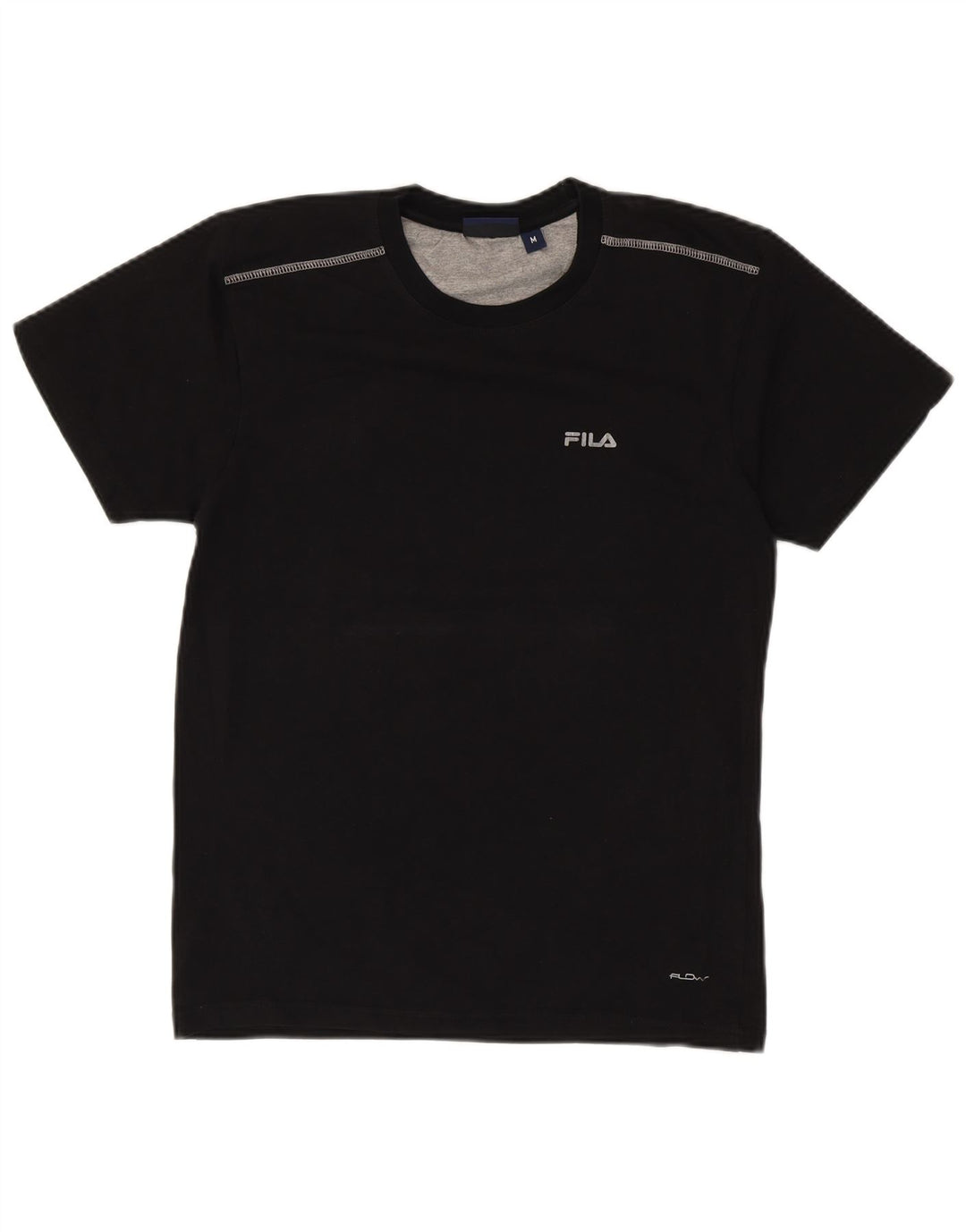 Fila Herre T-Shirt Top Medium Sort Bomuld
