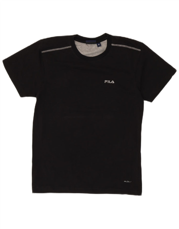 Fila Herre T-Shirt Top Medium Sort Bomuld
