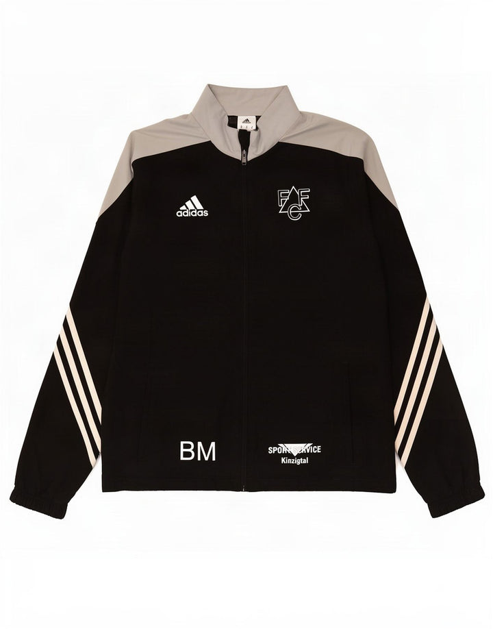 Adidas Herre grafisk træningsdragt Topjakke Medium Sort Colourblock Polyester