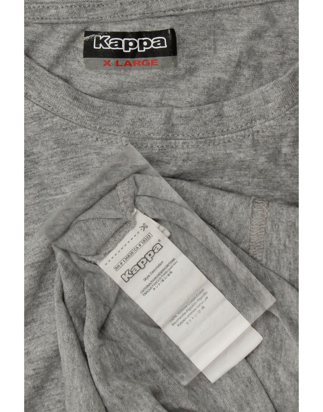 Kappa Herrevest Top XL Grå Flecked Bomuld