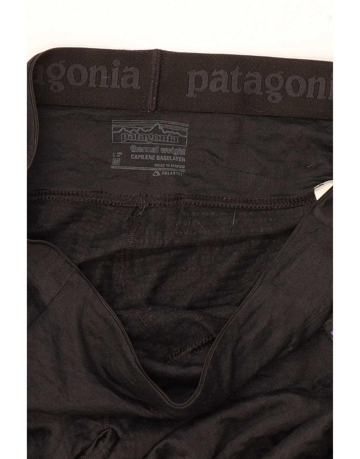 Patagonia Dame Leggings UK 12 Medium Sort Polyester