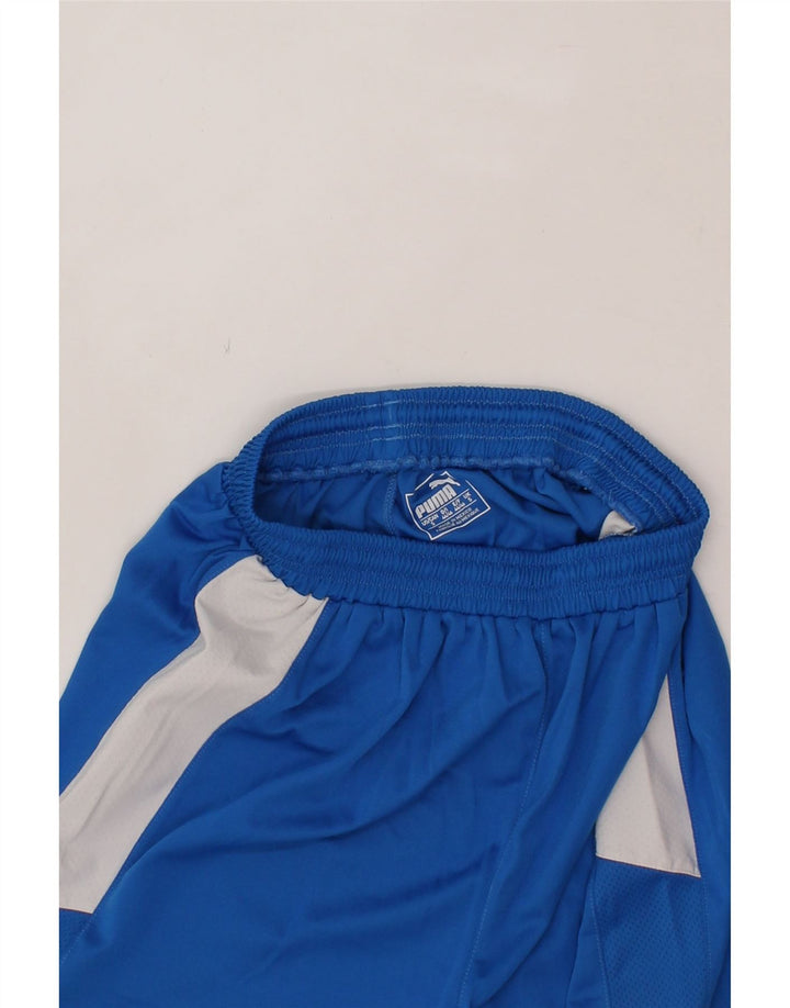 PUMA Mens Sport Shorts Small  Blue Colourblock Vintage Puma and Second-Hand Puma from Messina Hembry 