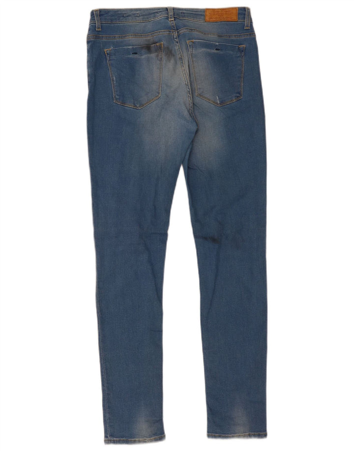 ZARA Dame Slim Jeans EU 40 Medium W30 L30 Blå