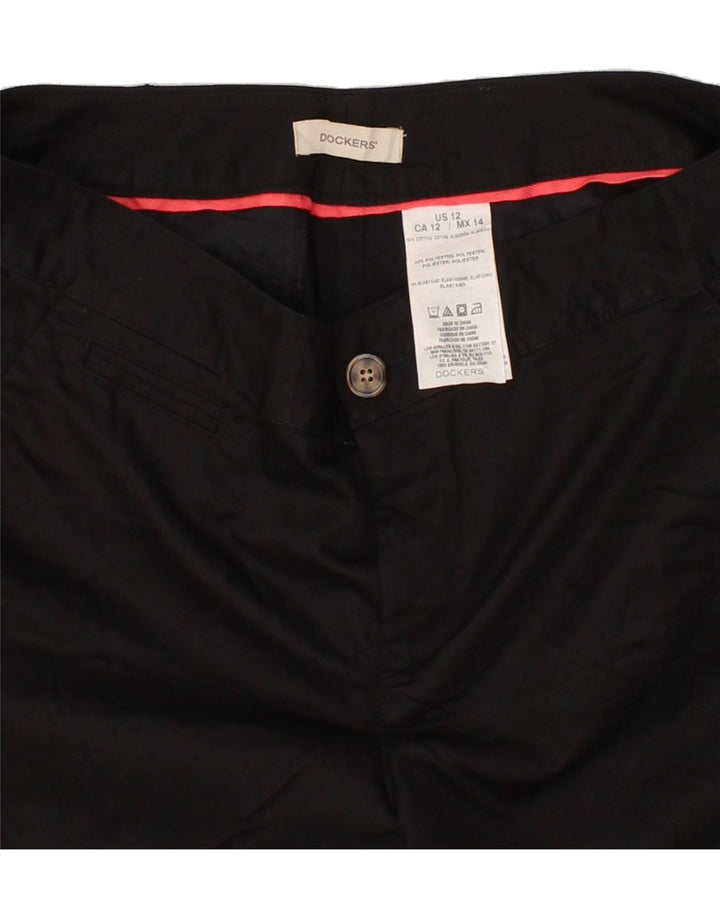 DOCKERS Womens Chino Shorts US 12 Large W32 Black Cotton Vintage Dockers and Second-Hand Dockers from Messina Hembry 
