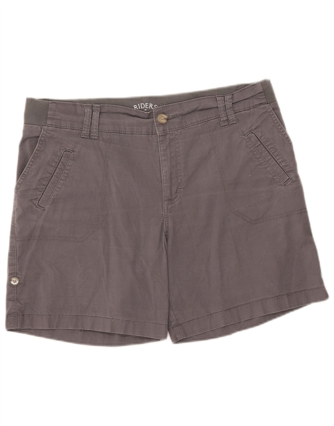 LEE Womens Riders Mid Rise Chino Shorts W36 XL Grå